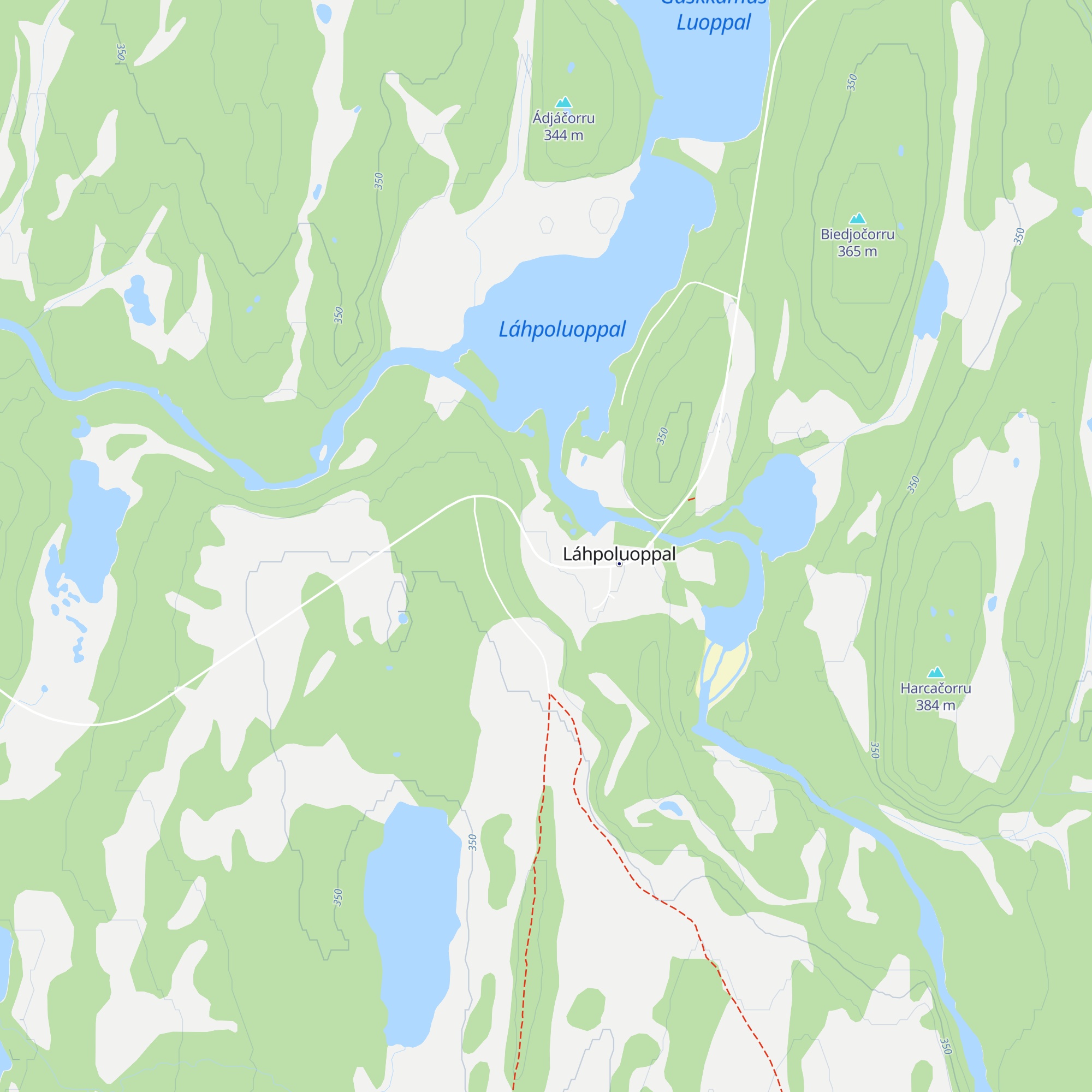 Láhpoluoppal Fjellstue map