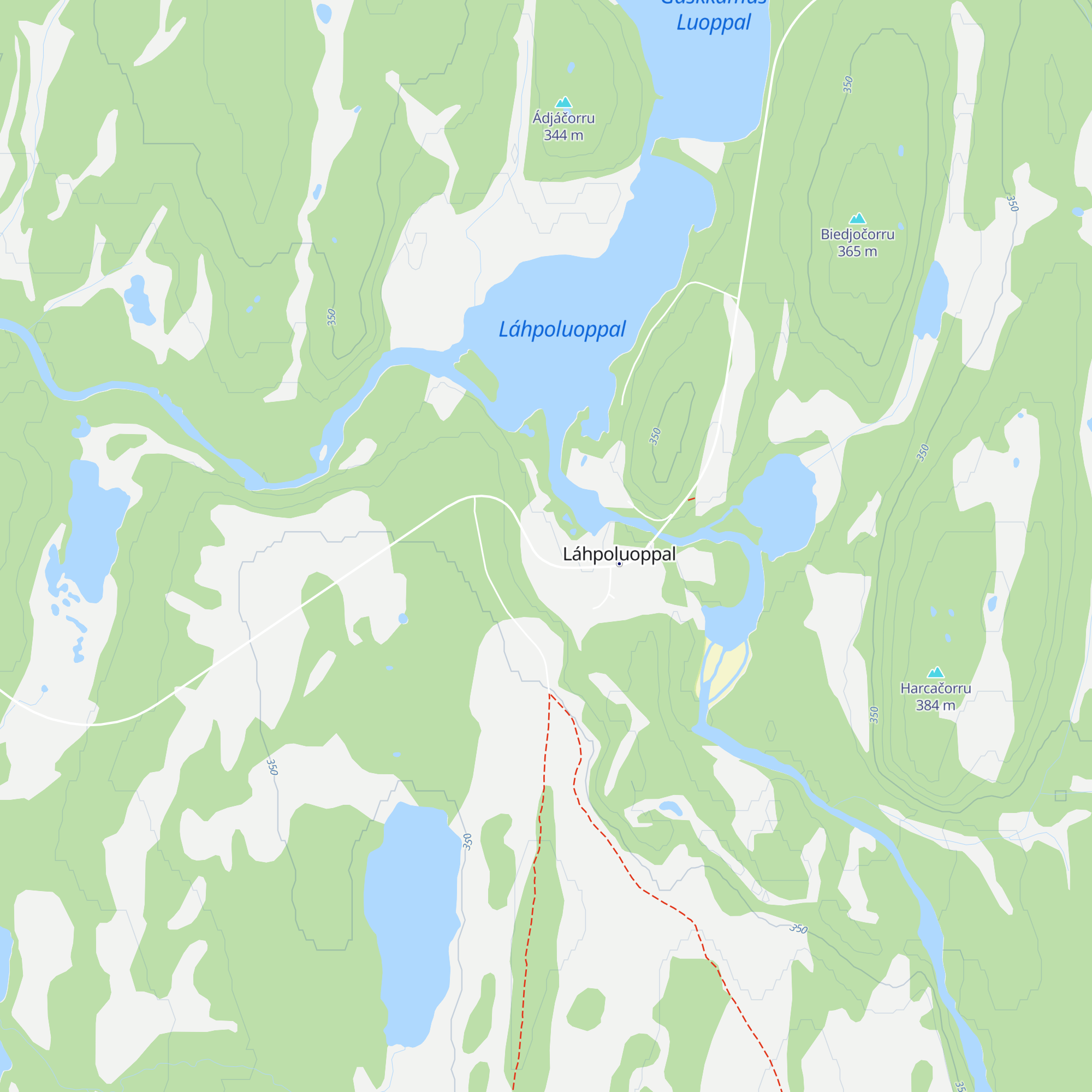 Láhpoluoppal Fjellstue map