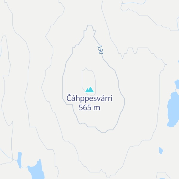 Map of Čáhppesvárri