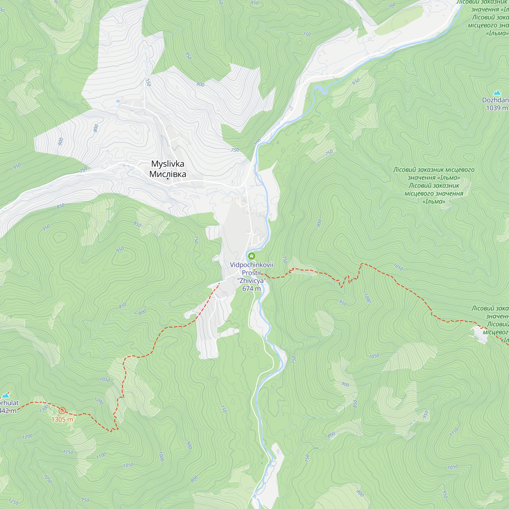 Recreation complex "Arshitsa" map