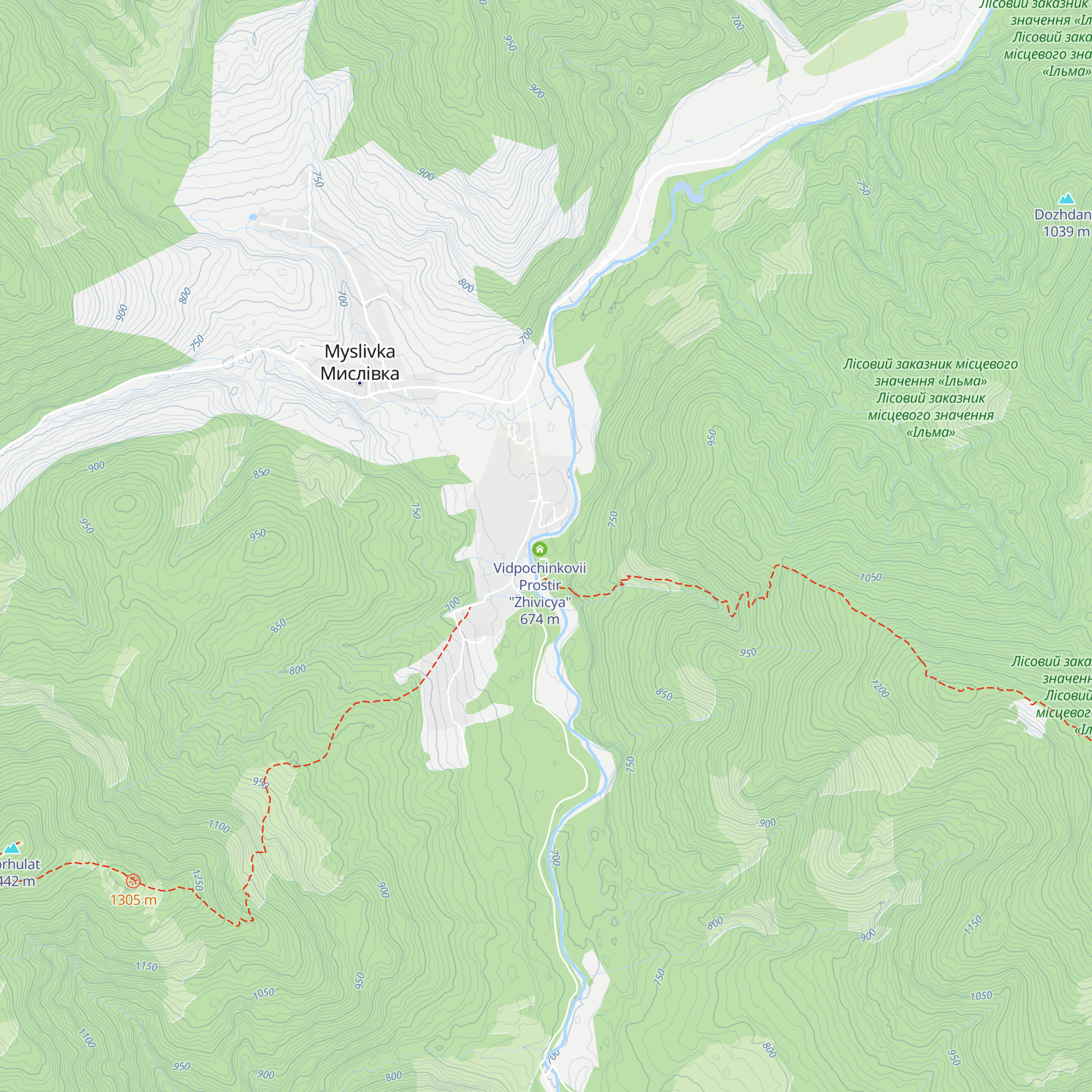 Recreation complex "Arshitsa" map