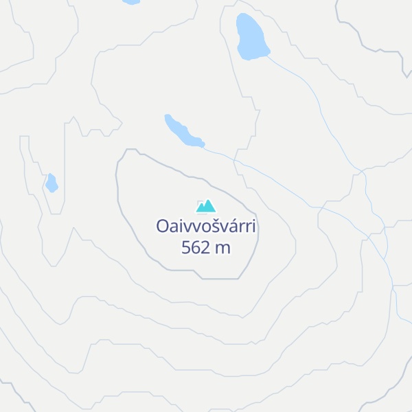 Map of Oaivvošvárri