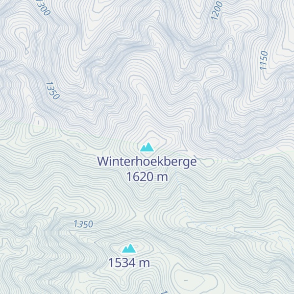 Map of Winterhoekberge