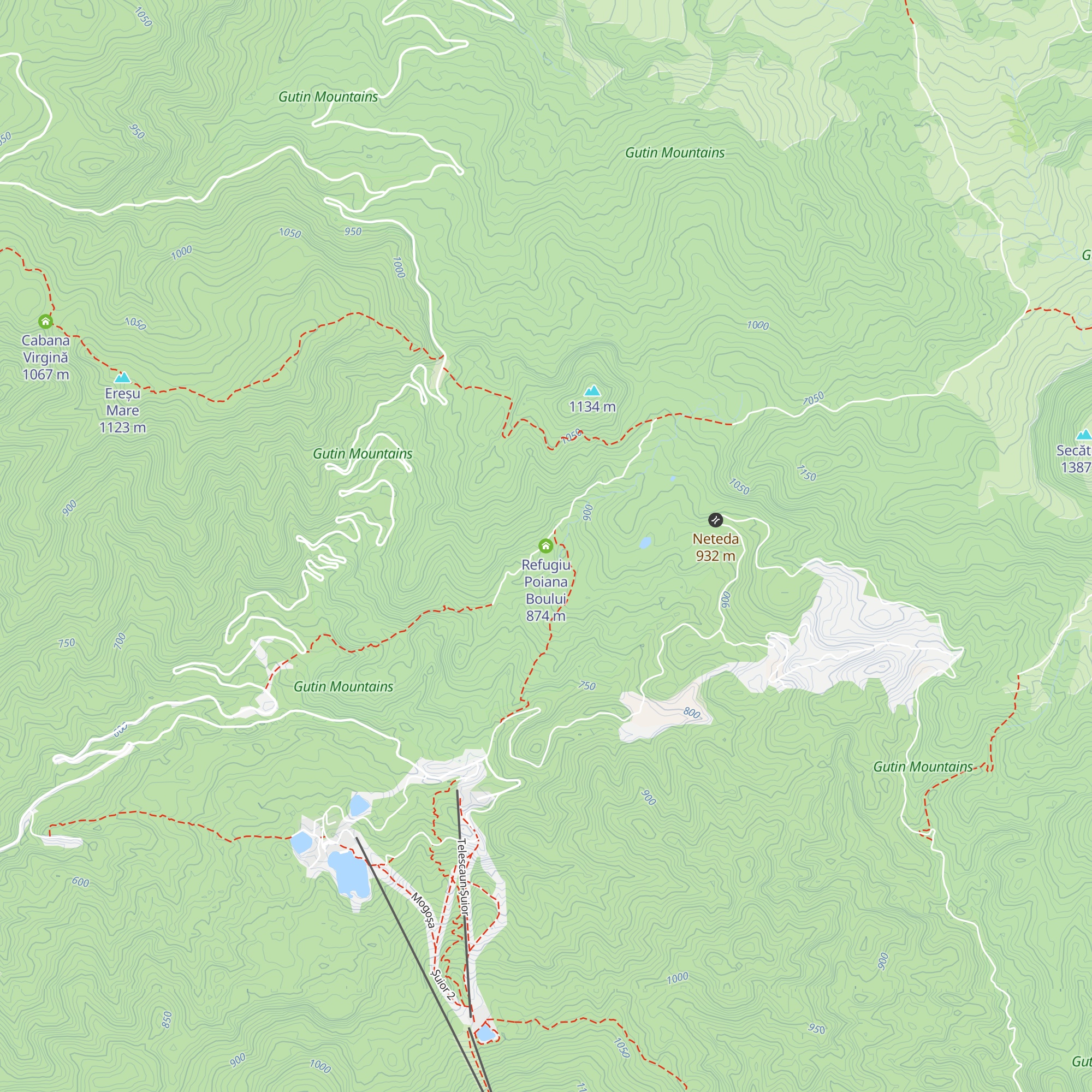 Refugiu Poiana Boului map