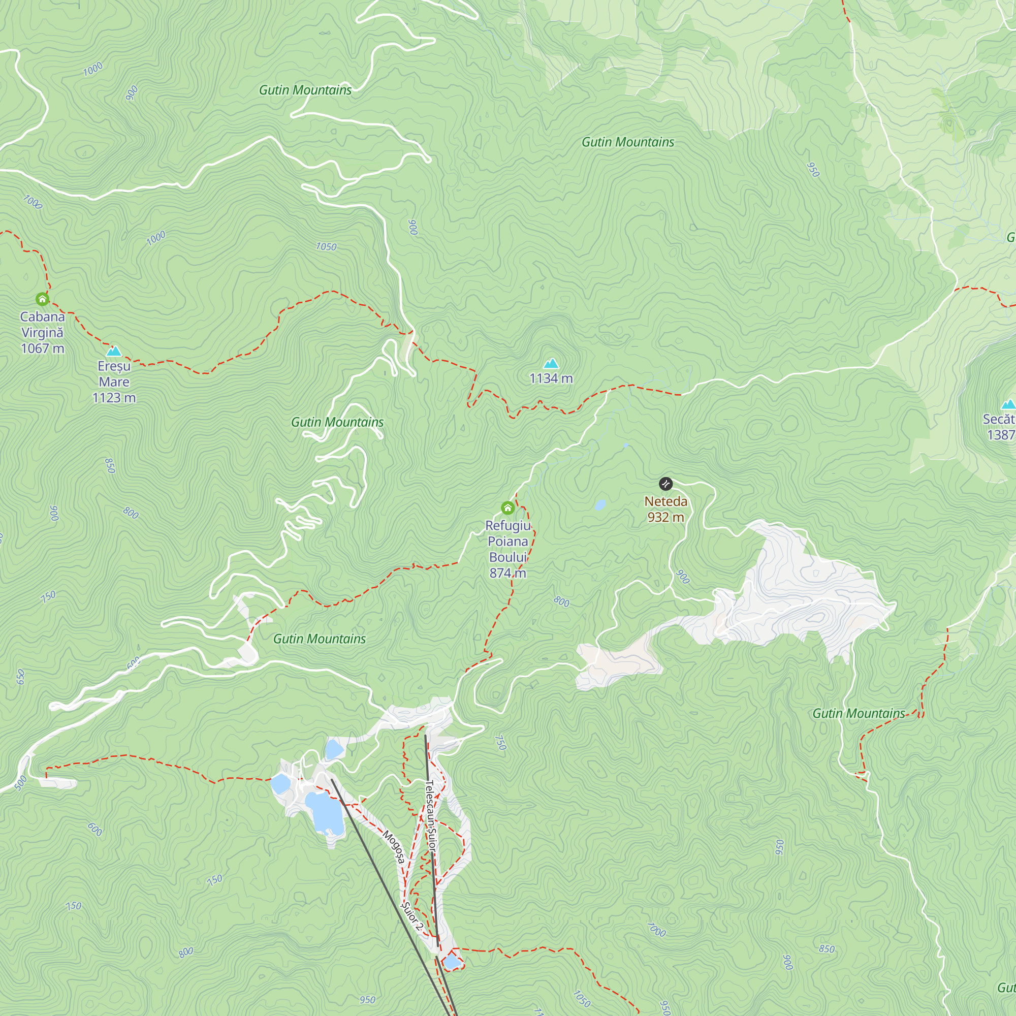 Refugiu Poiana Boului map