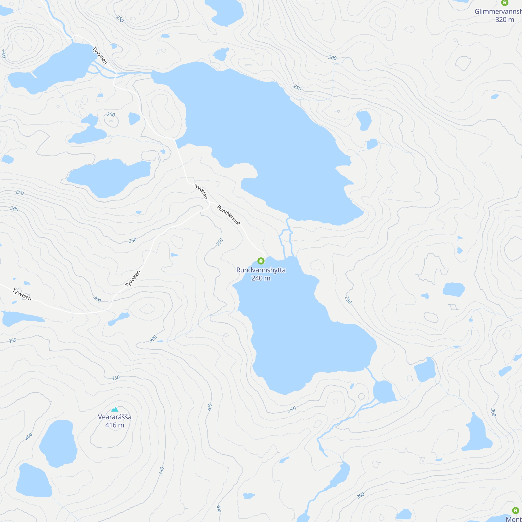 Rundvannshytta map