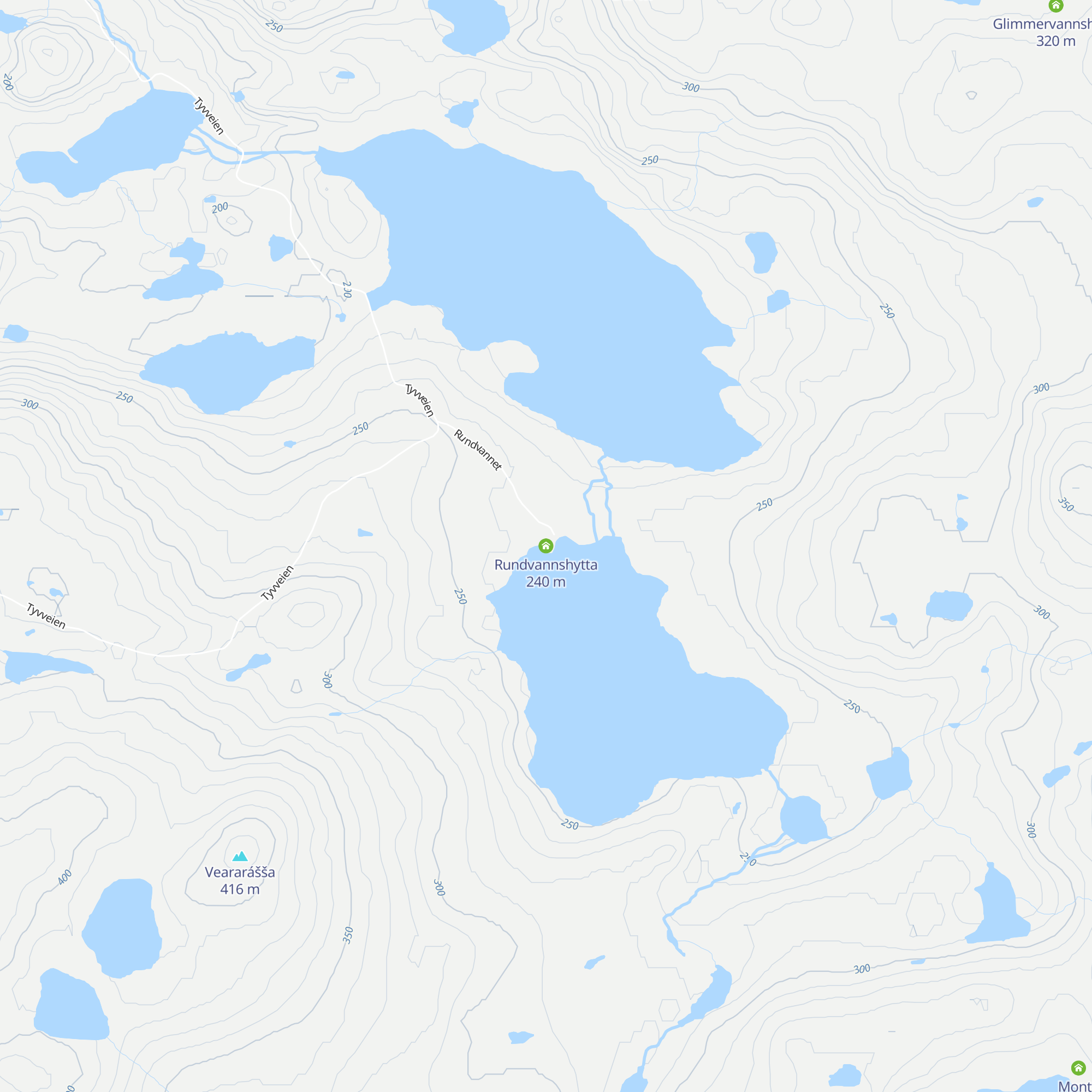Rundvannshytta map