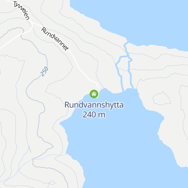 Map of Rundvannshytta