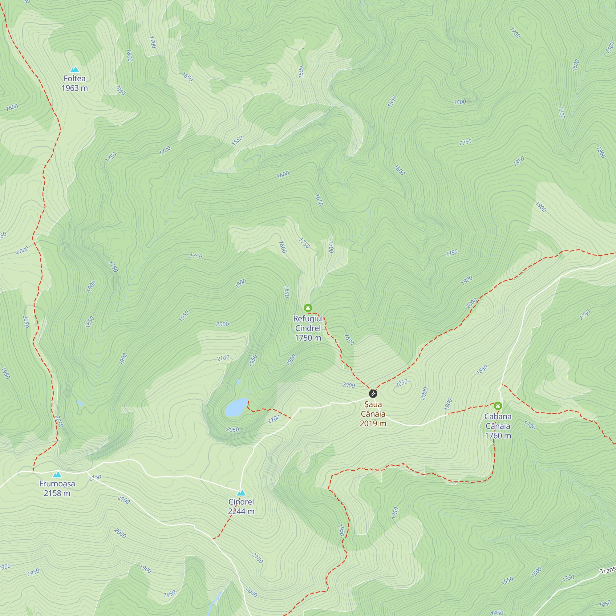 Refugiul Cindrel map