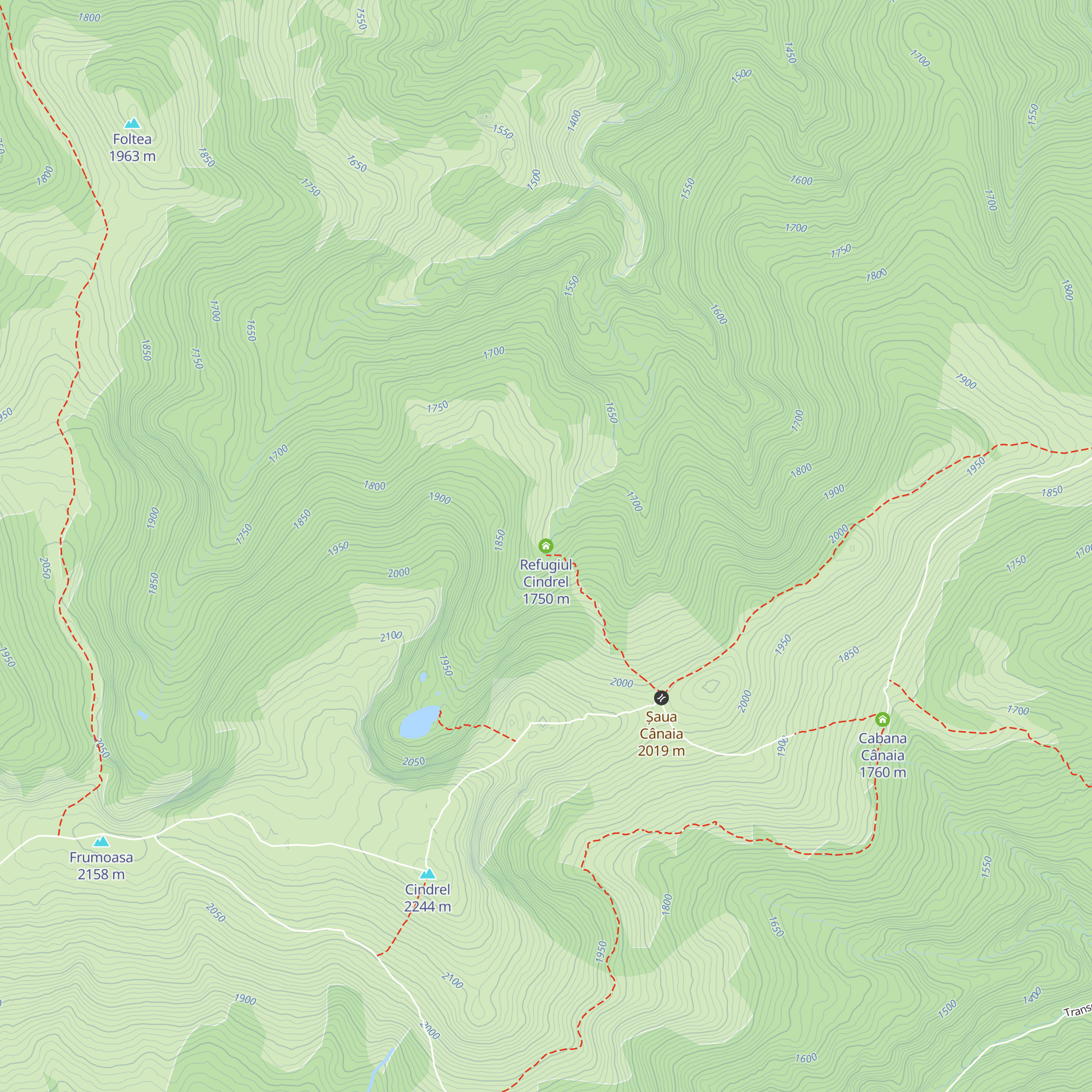 Refugiul Cindrel map