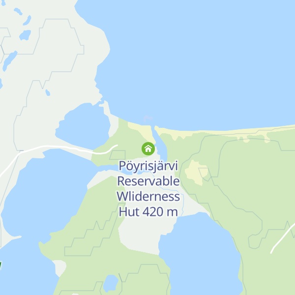 Map of Pöyrisjärvi Open Wilderness hut