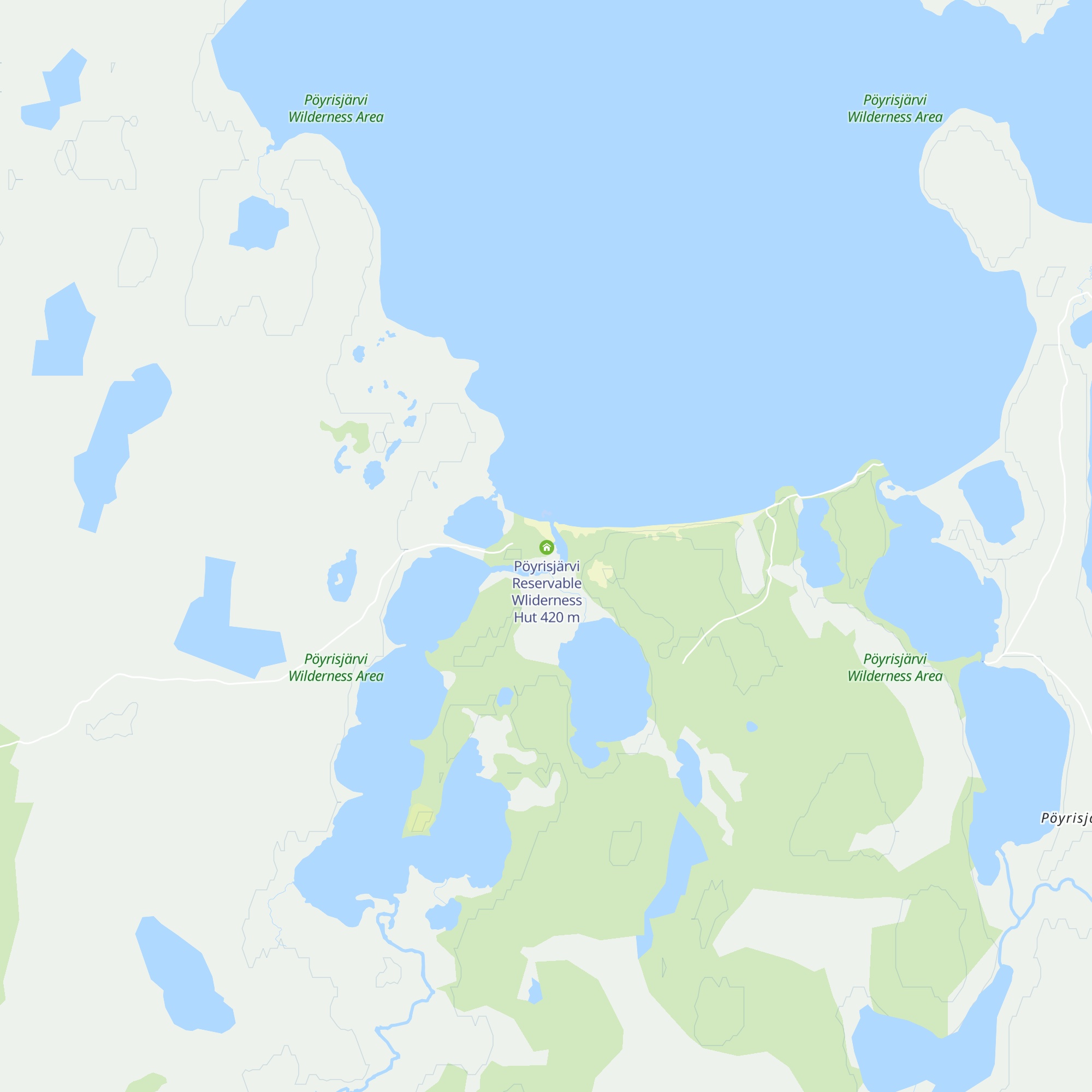 Pöyrisjärvi Open Wilderness hut map