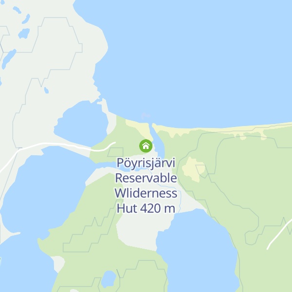 Map of Pöyrisjärvi Reservable Wliderness Hut