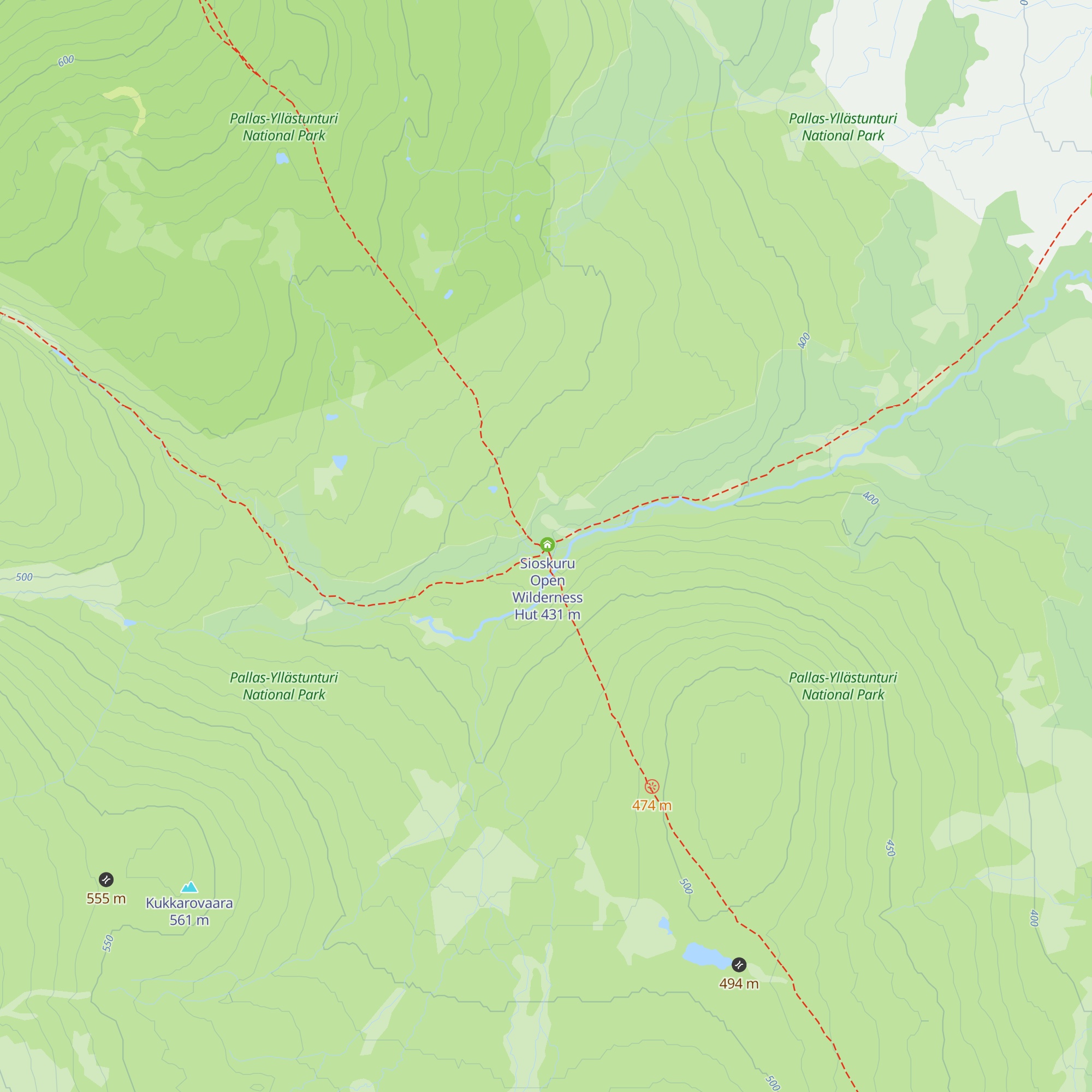 Sioskuru Reservable Wilderness Hut map