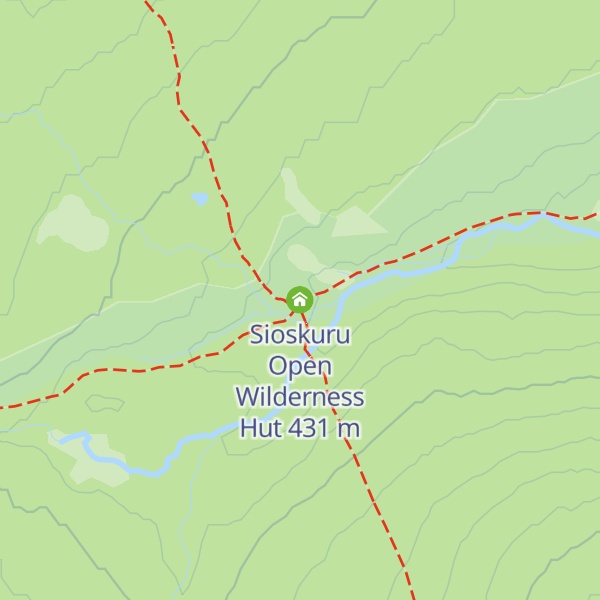 Map of Sioskuru Open Wilderness Hut