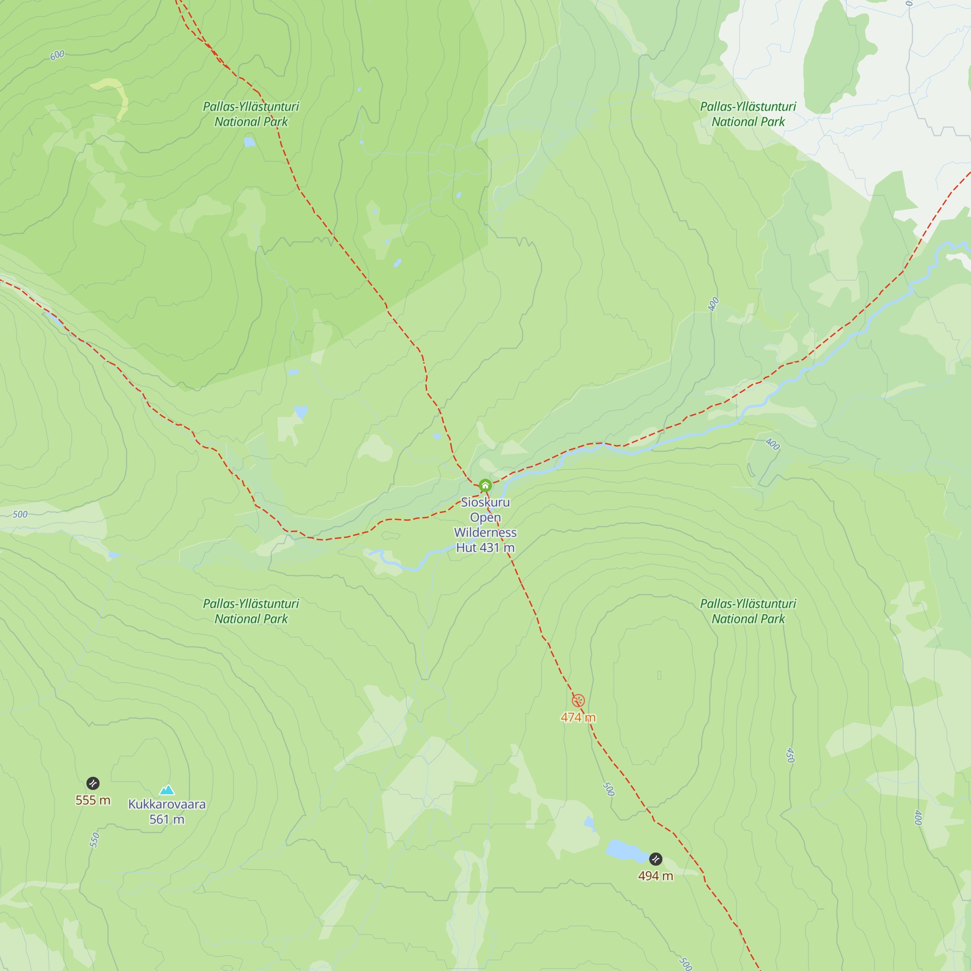 Sioskuru Open Wilderness Hut map