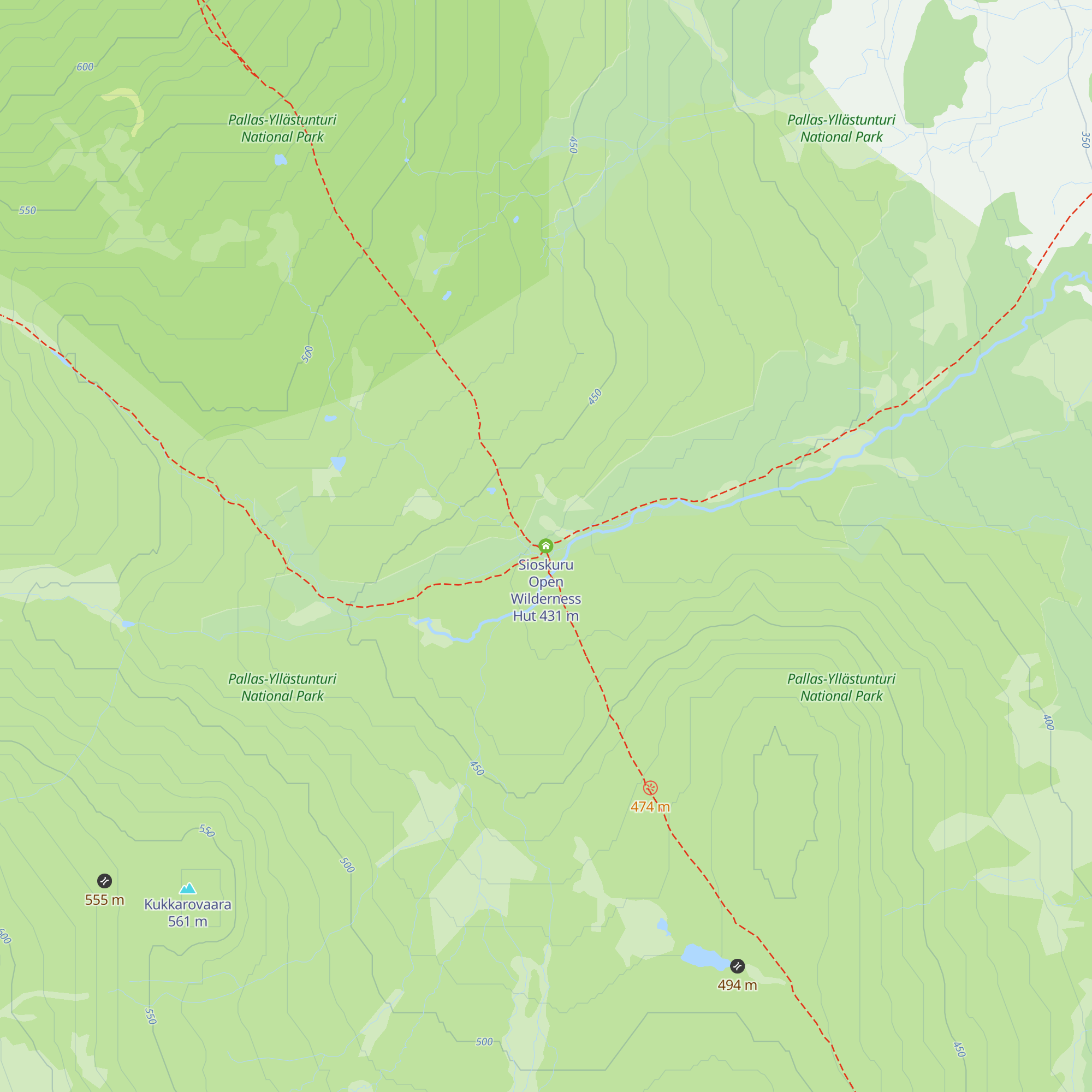 Sioskuru Open Wilderness Hut map