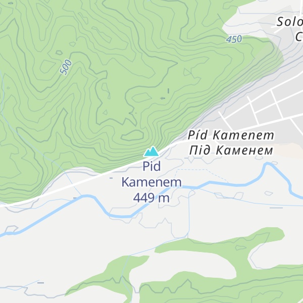Map of Pid Kamenem