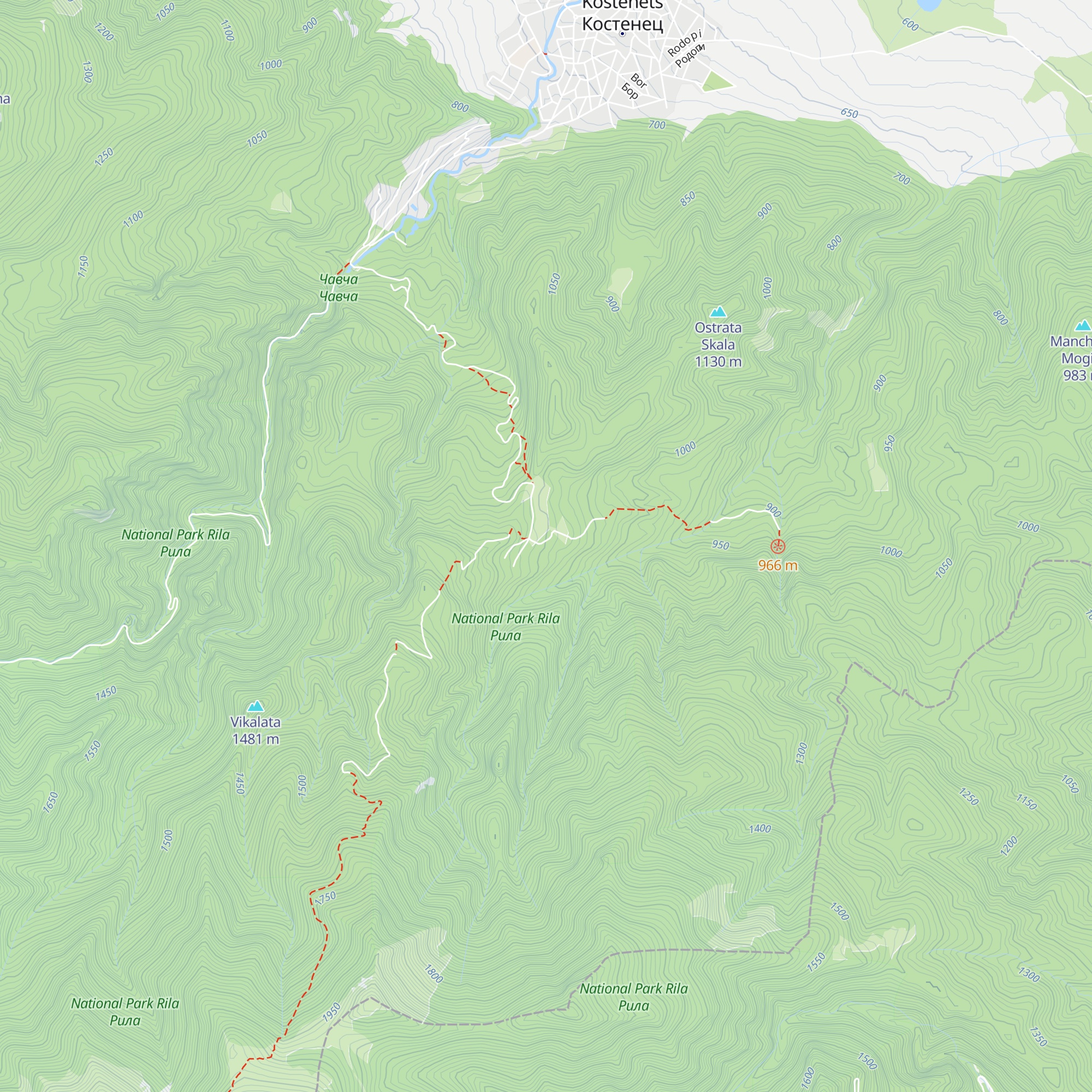 Gurgulitsa Hut map