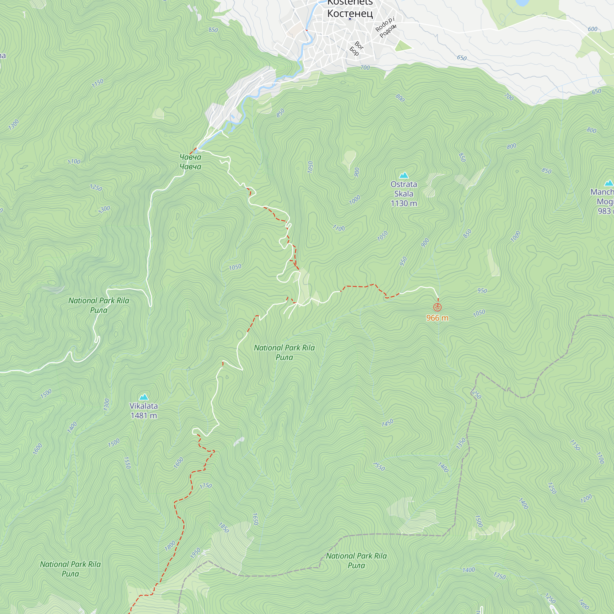 Gurgulitsa Hut map