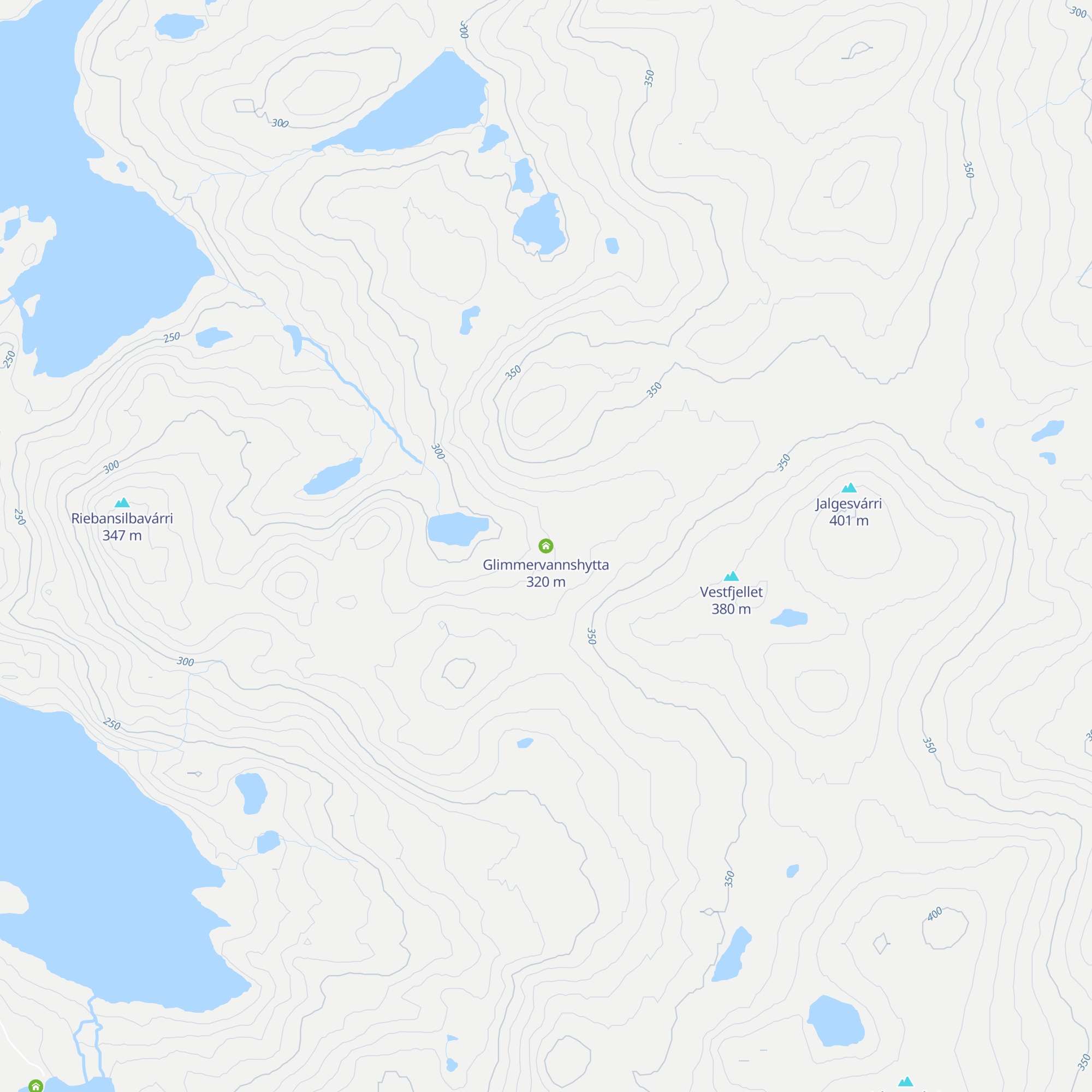 Glimmervannshytta map