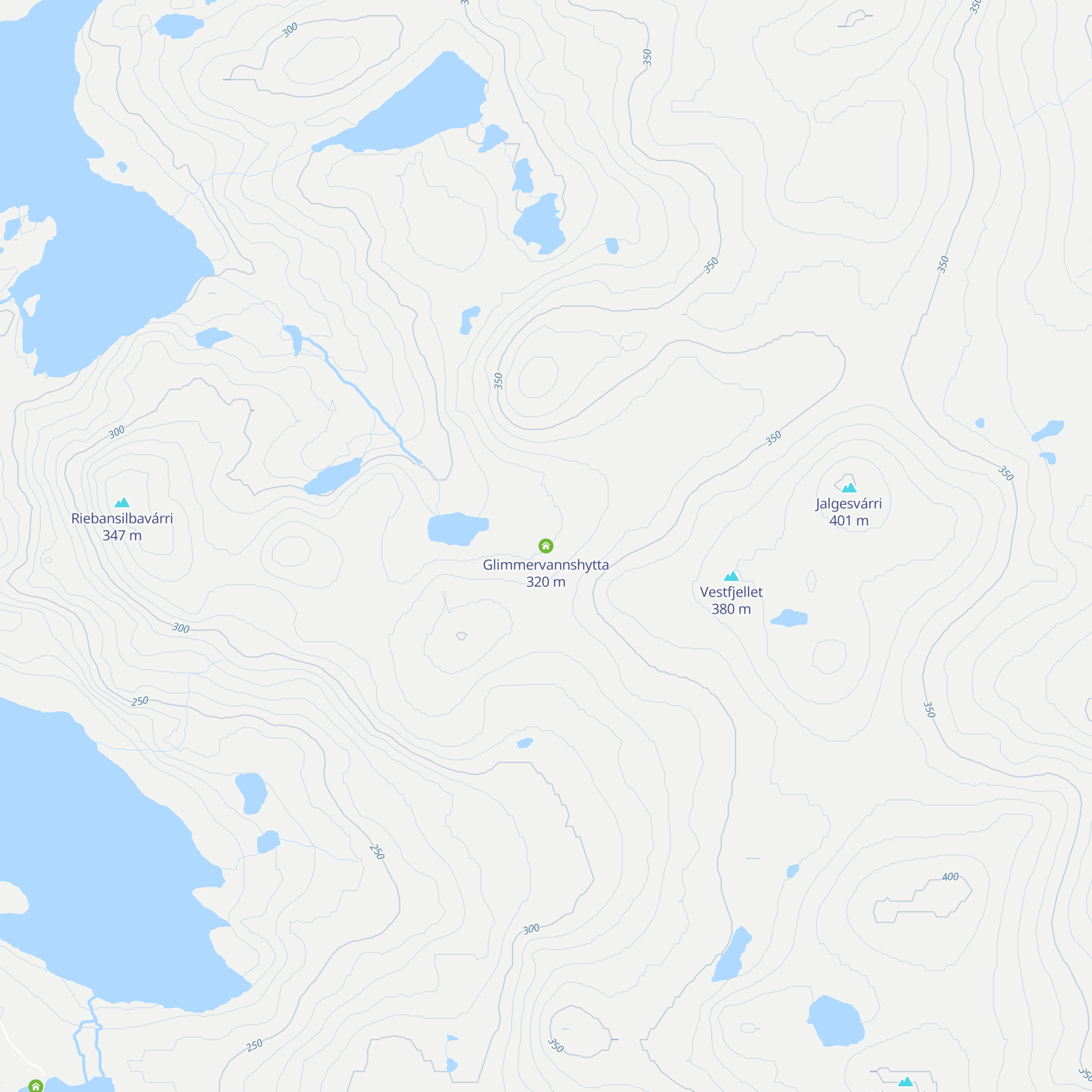 Glimmervannshytta map