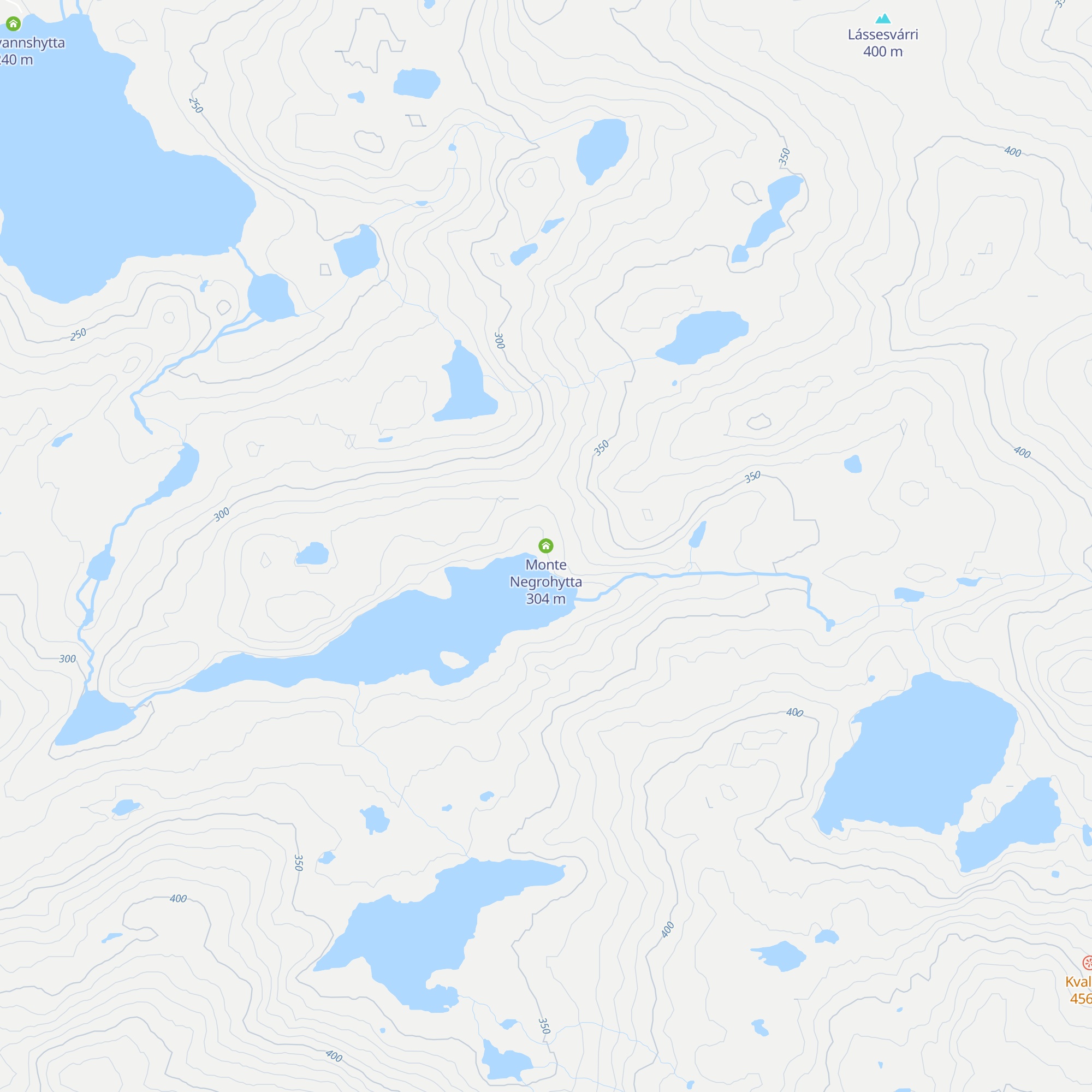Monte Negrohytta map