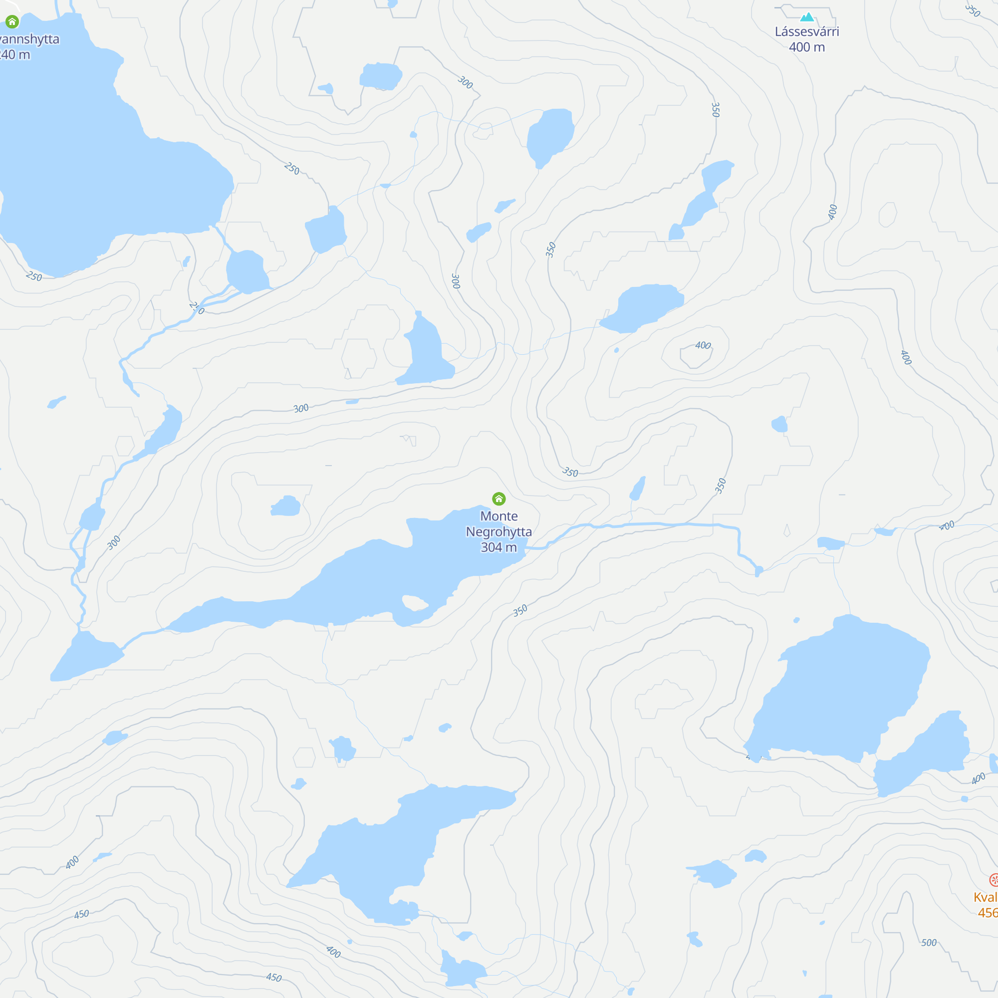 Monte Negrohytta map