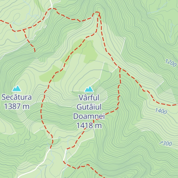 Map of Vârful Gutâiul Doamnei