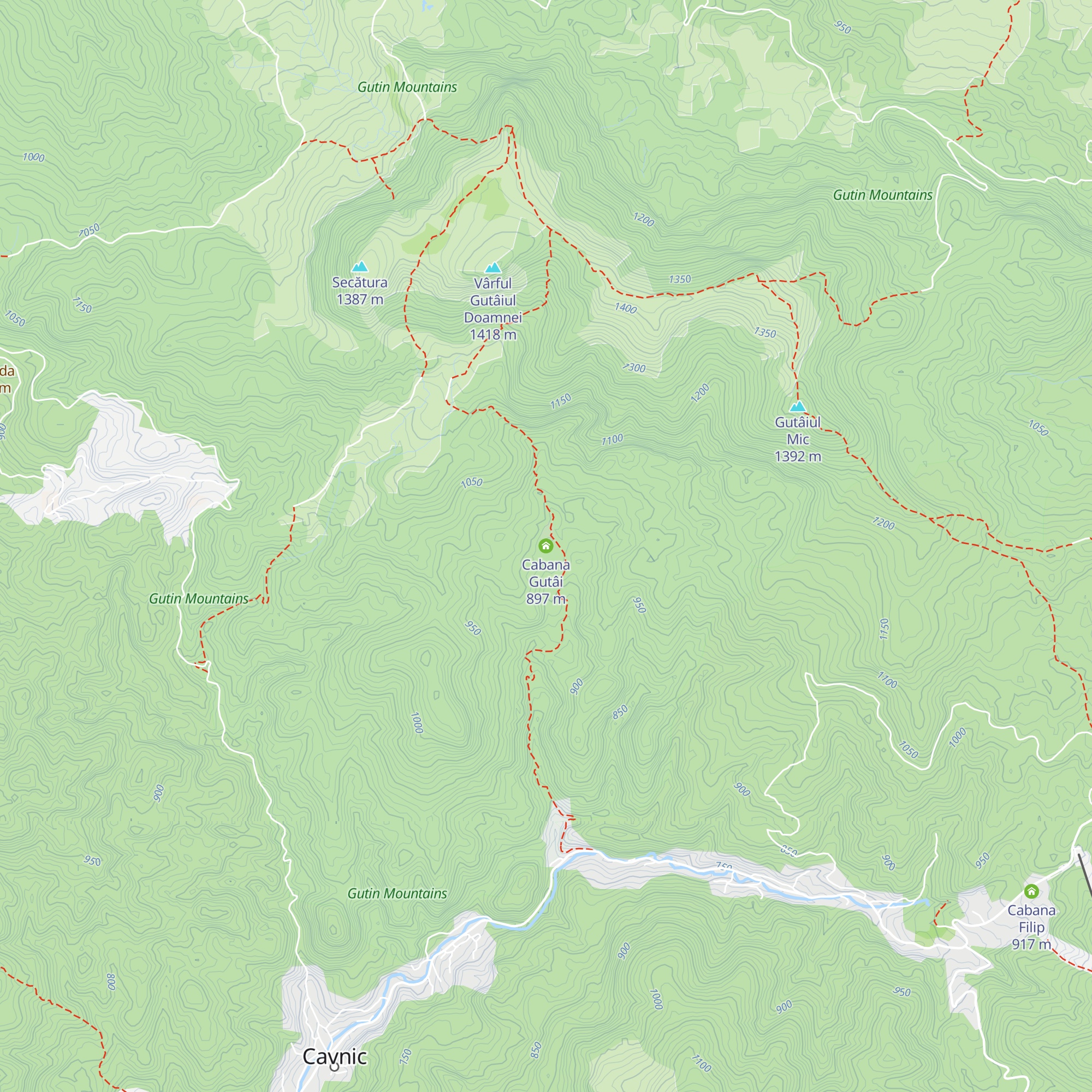 Cabana Gutâi map