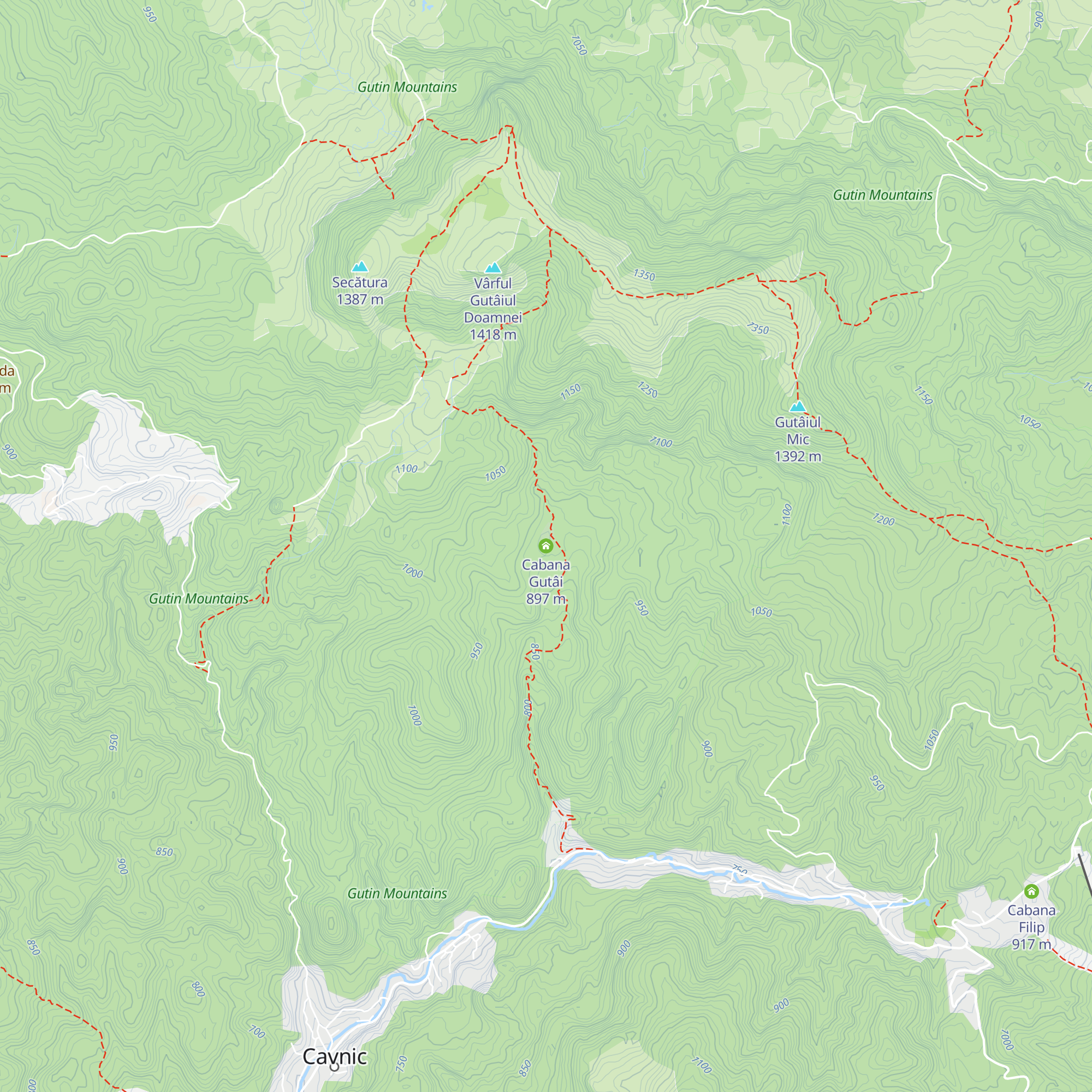 Cabana Gutâi map
