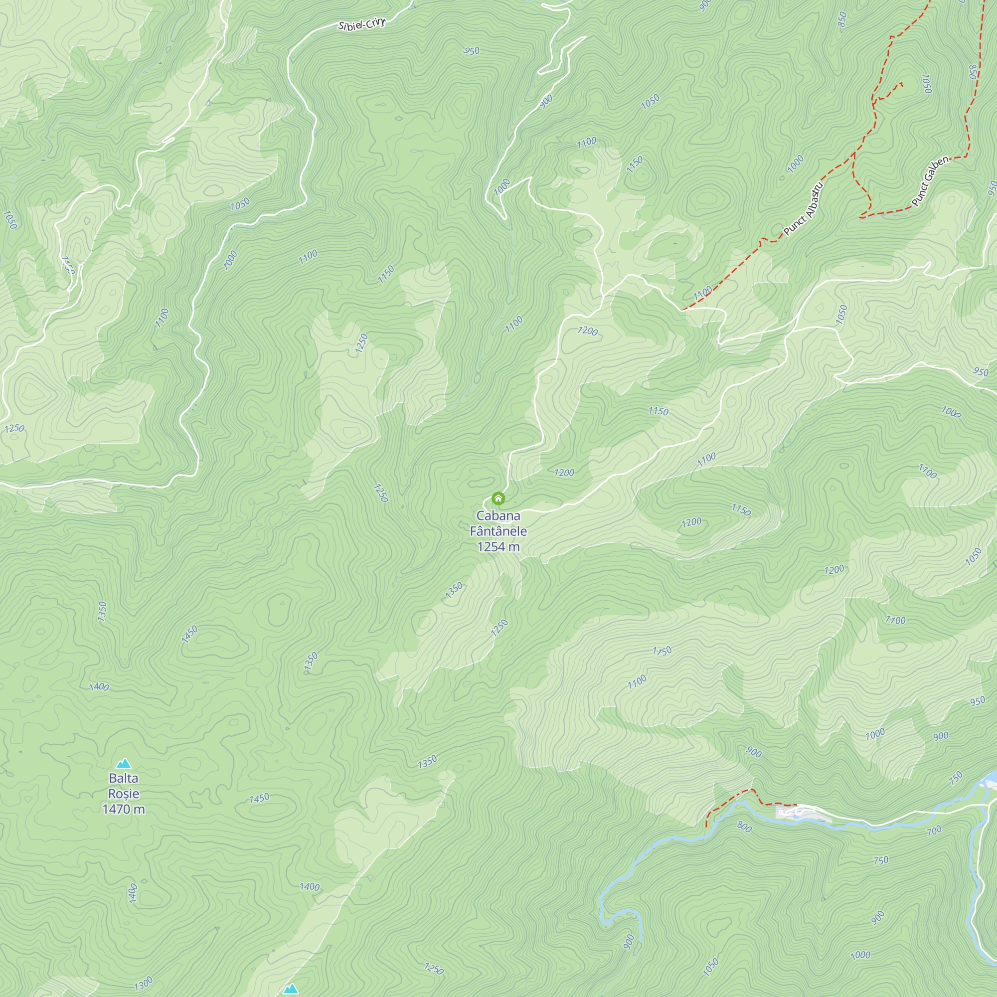 Cabana Fântânele map