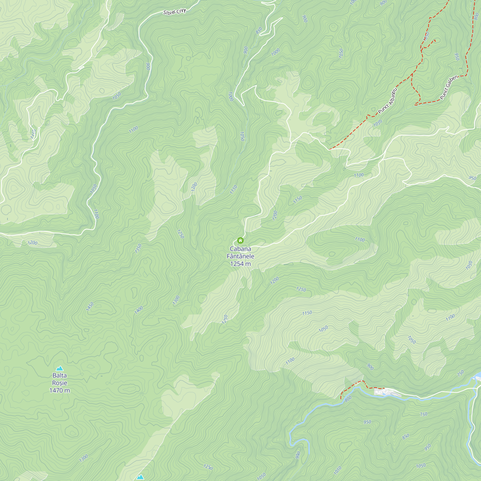 Cabana Fântânele map