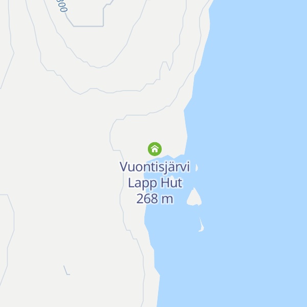 Map of Vuontisjärvi Open Wilderness Hut