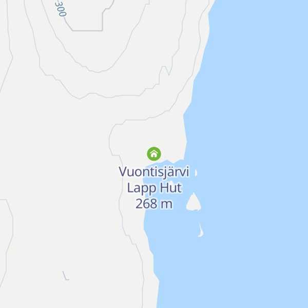 Map of Vuontisjärvi Lapp Hut
