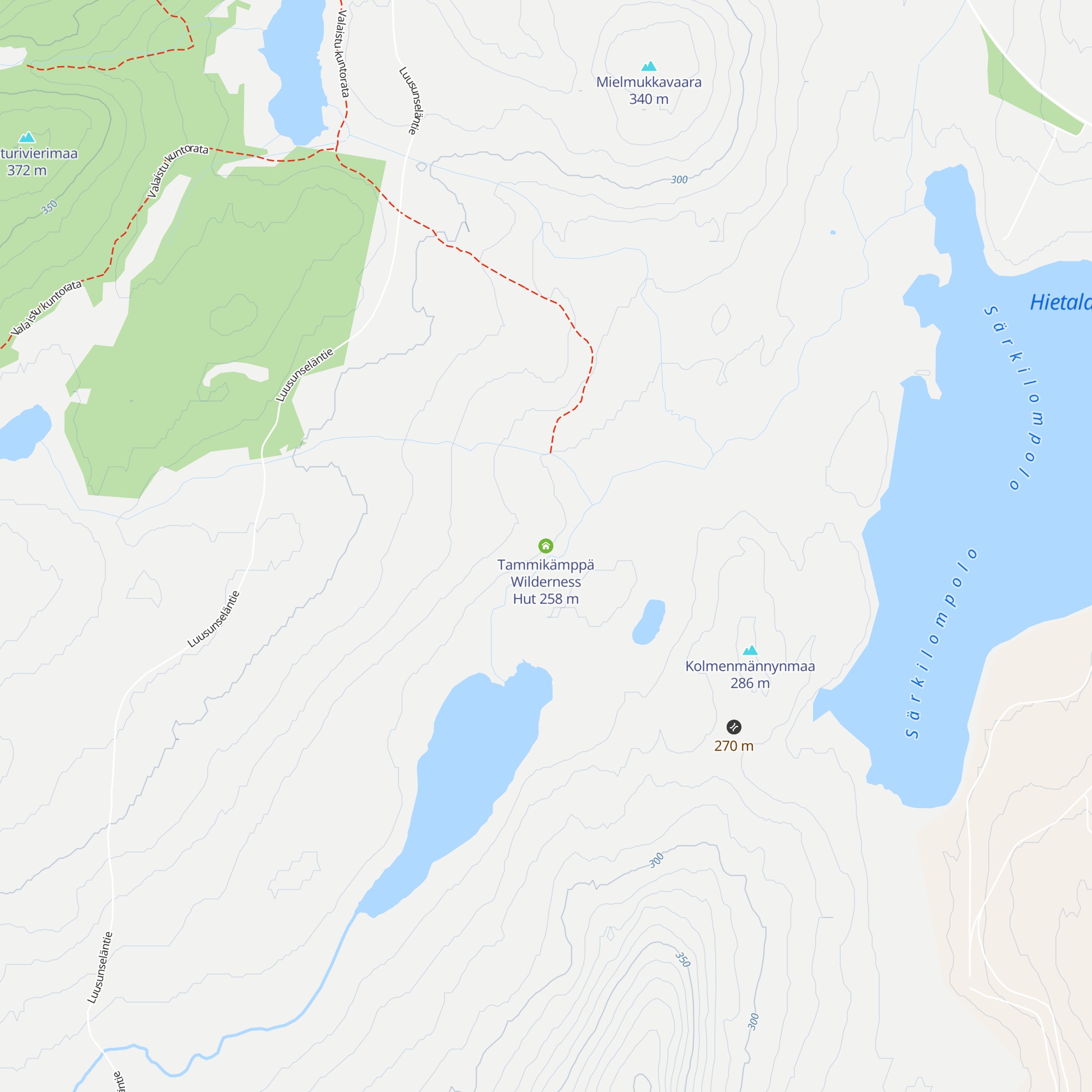 Tammikämppä Wilderness Hut map