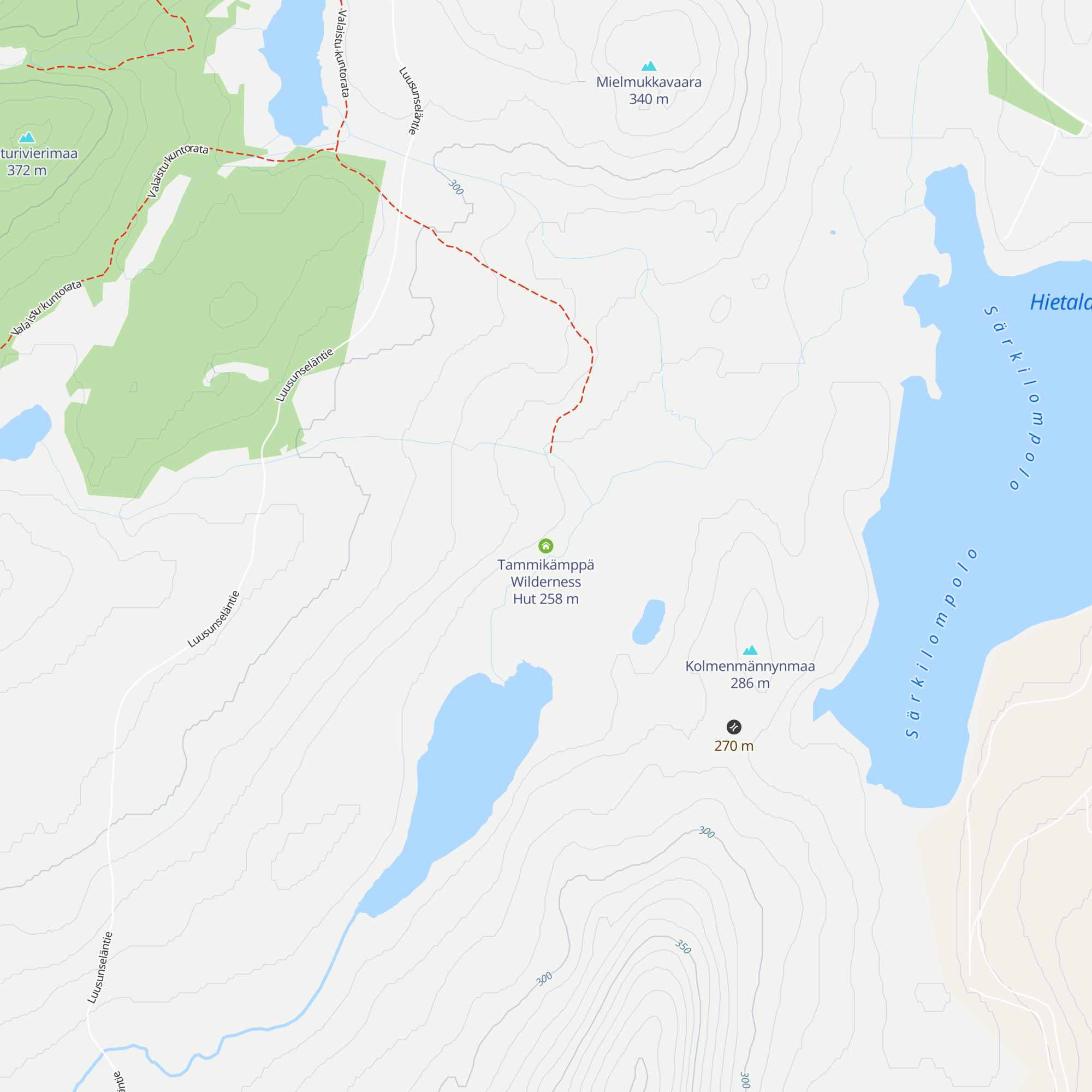 Tammikämppä Wilderness Hut map