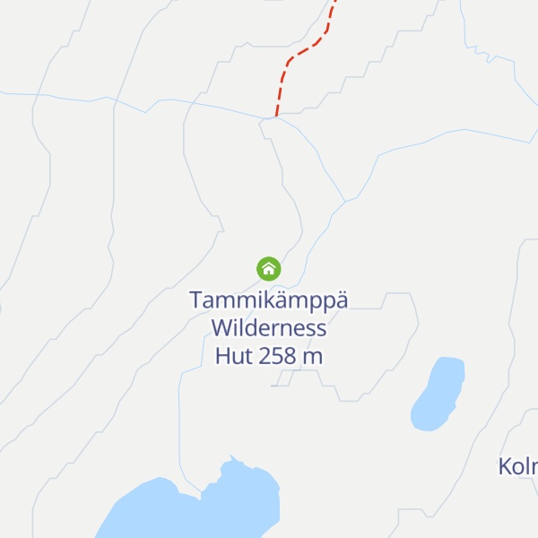 Map of Tammikämppä Wilderness Hut