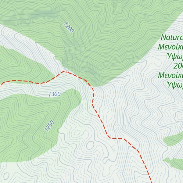Map of Menoíkio Óros