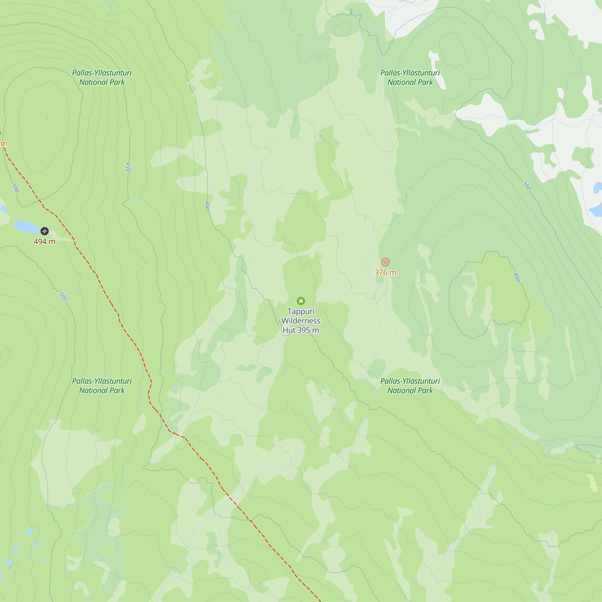 Tappuri Wilderness Hut map