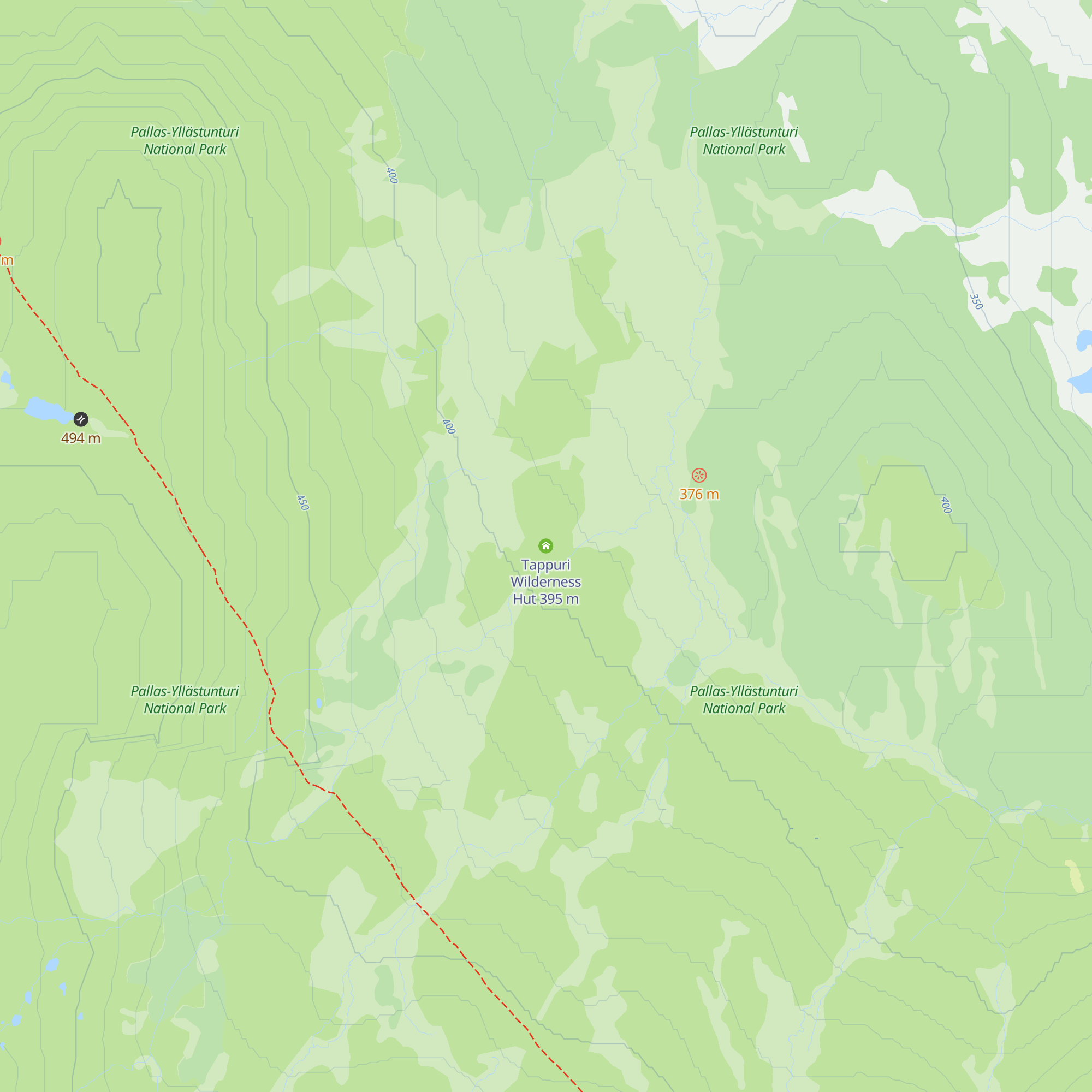 Tappuri Wilderness Hut map