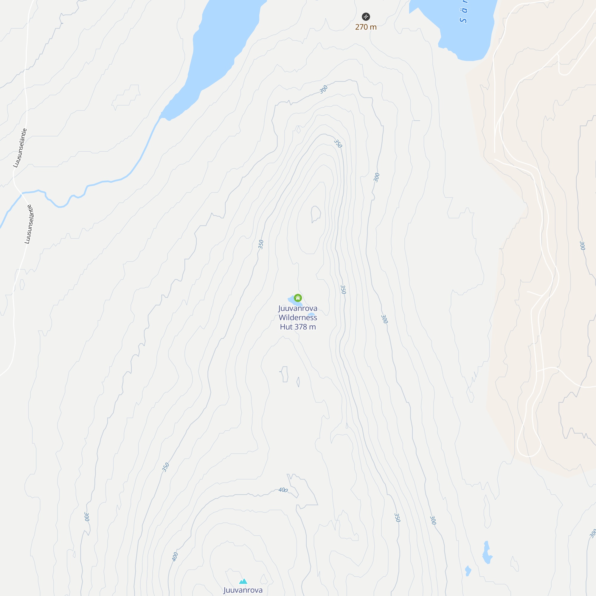Juuvanrova Wilderness Hut map