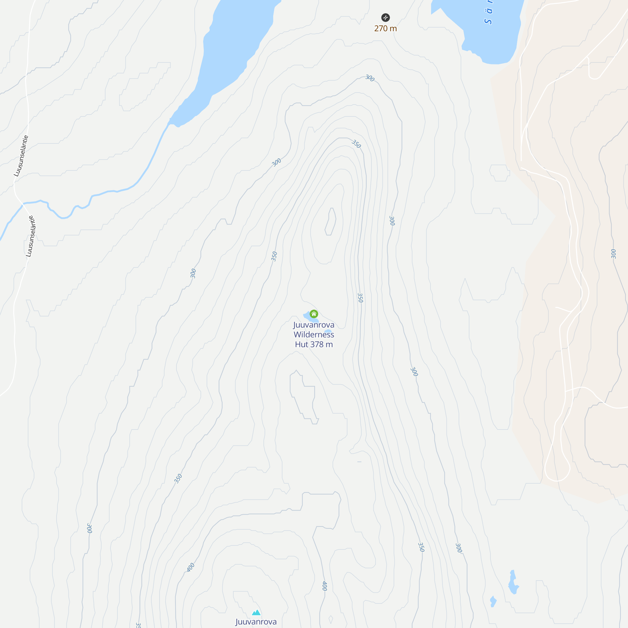 Juuvanrova Wilderness Hut map