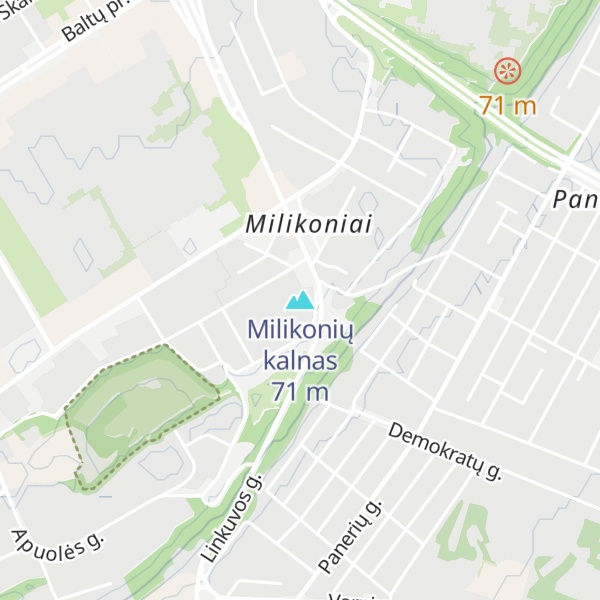 Map of Milikonių kalnas