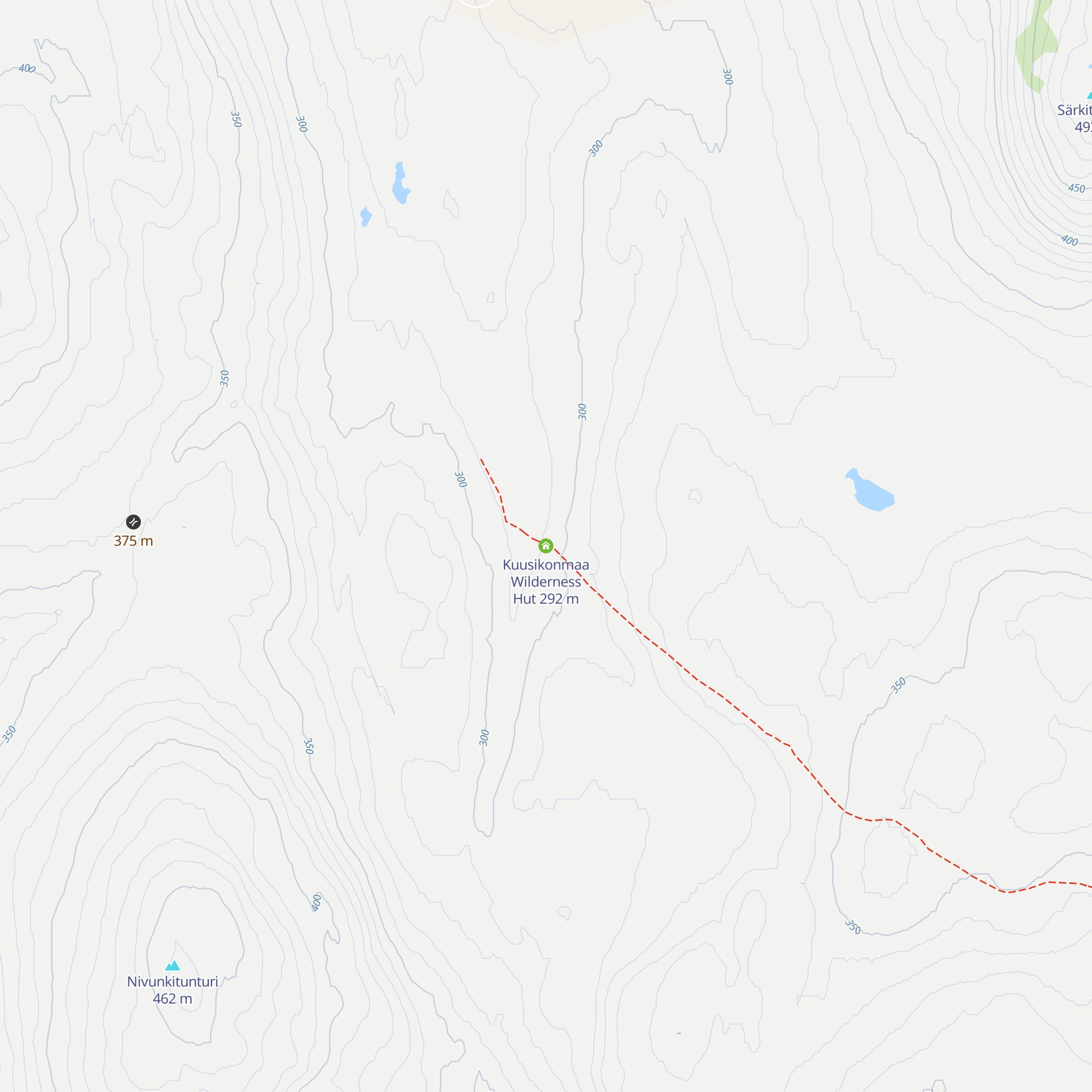 Kuusikonmaa Wilderness Hut map