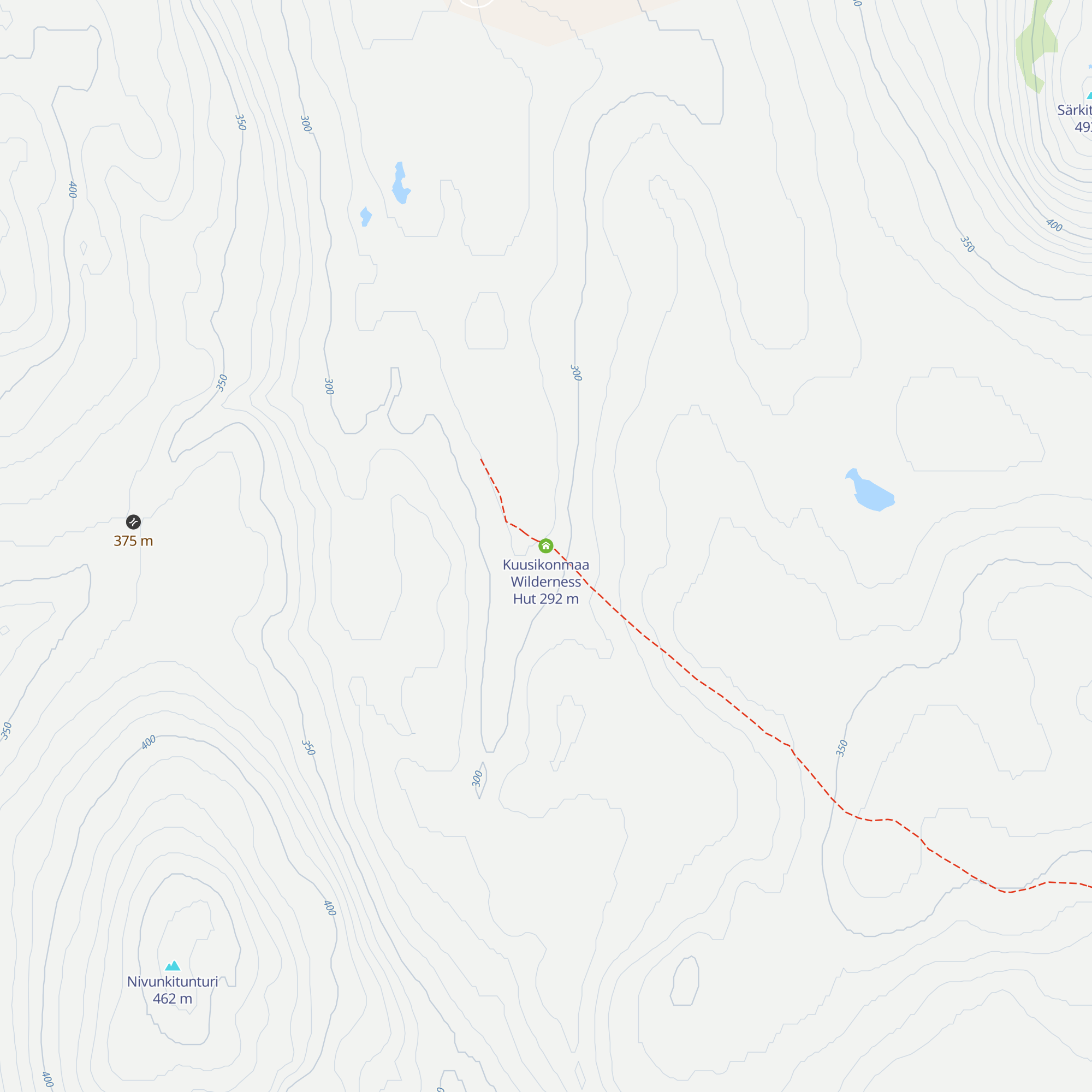 Kuusikonmaa Wilderness Hut map