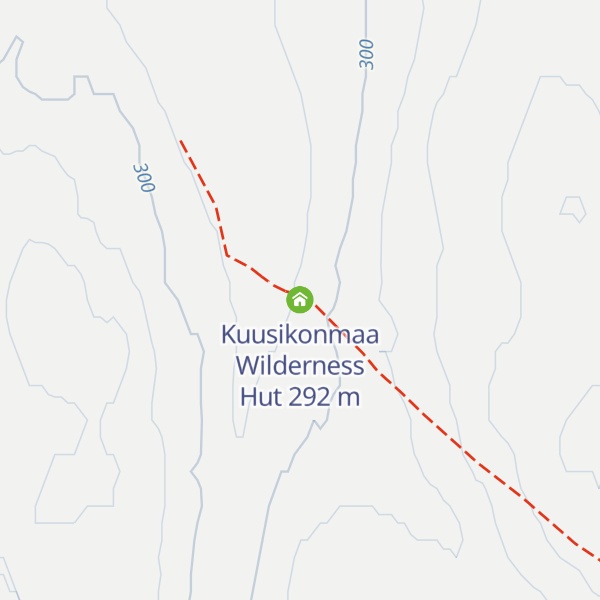 Map of Kuusikonmaa Wilderness Hut