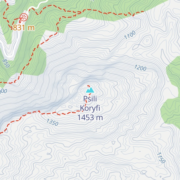 Map of Psili Koryfi