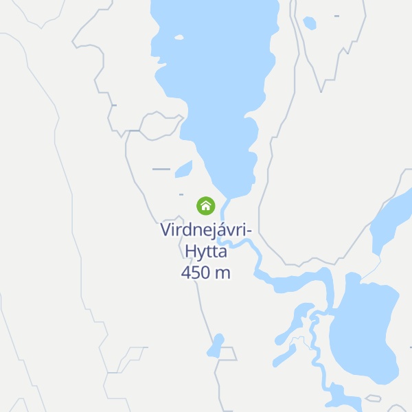 Map of Virdnejávri-Hytta