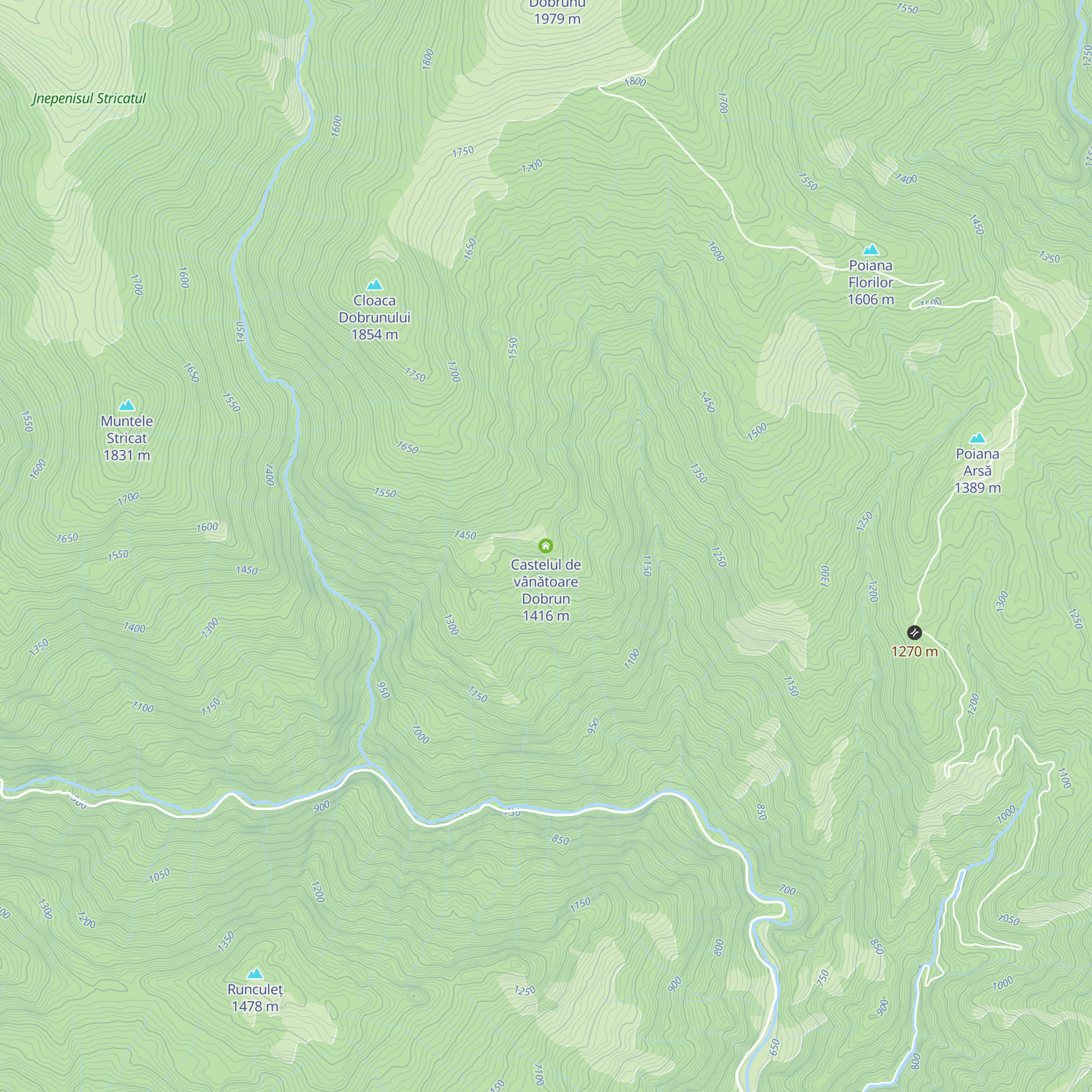 Castelul de vânătoare Dobrun map